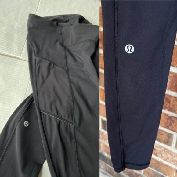 Lululemon Speed Up leggings Women Two Long Pockets Black Pants Size 4 EUC - Picture 9 of 15
